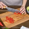 5-Piece Damascus Steel Knife Set with Olive Wood Handles