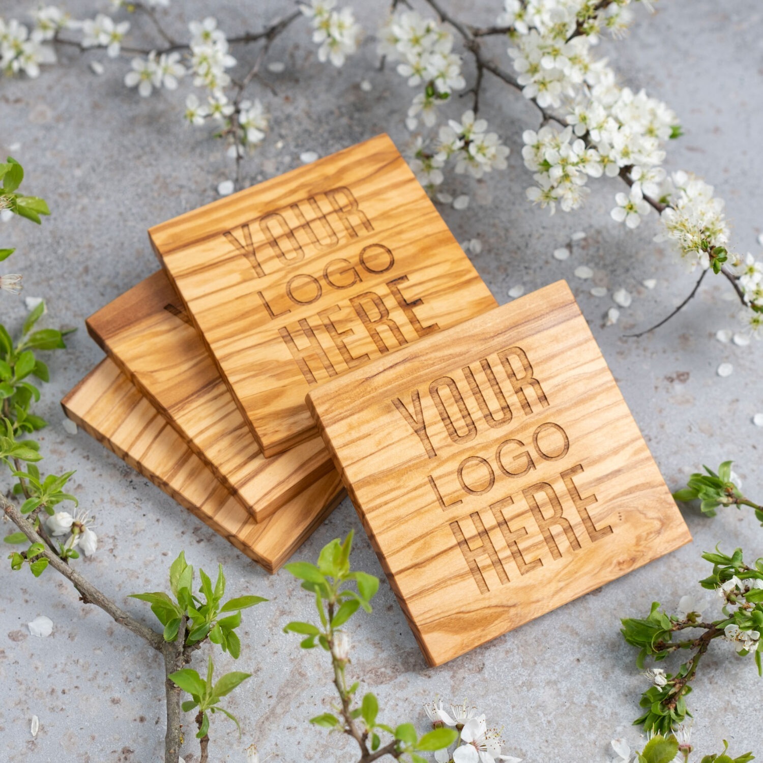 Personalized coaster with logo