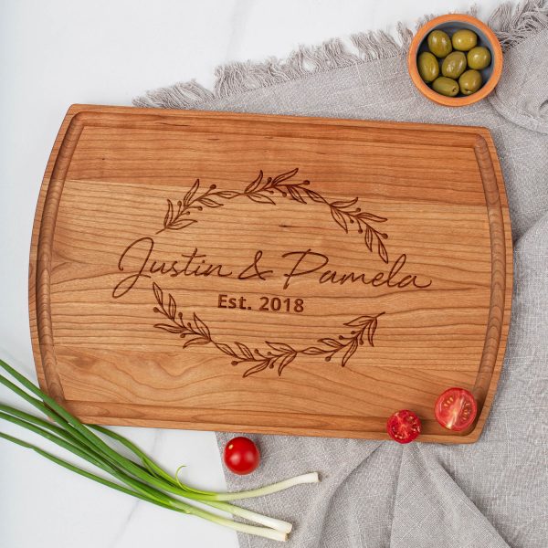 Personalized wooden grill cutting board