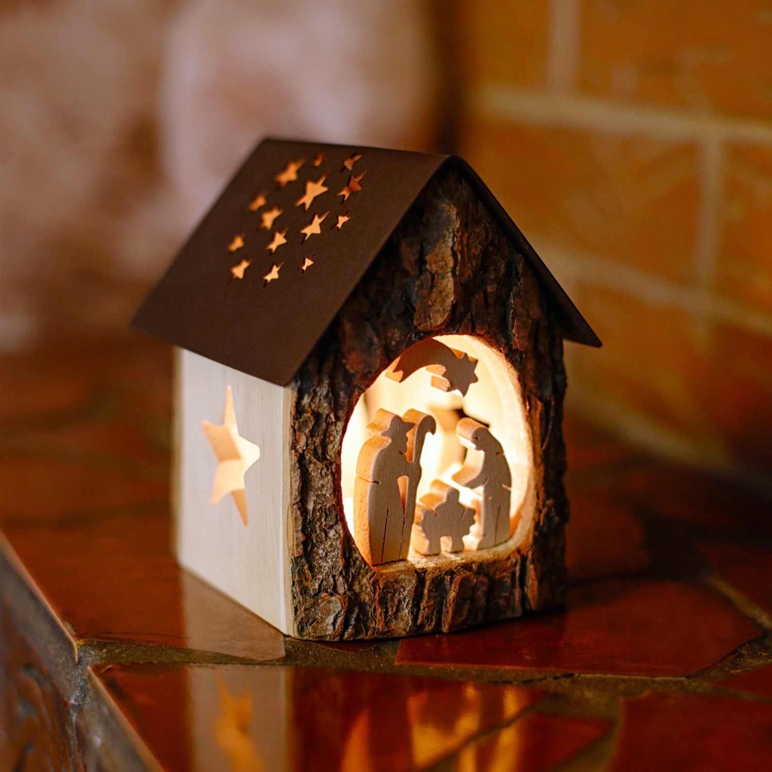 Nativity Scene Candle Holder