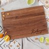 Personalized walnut cutting board.
